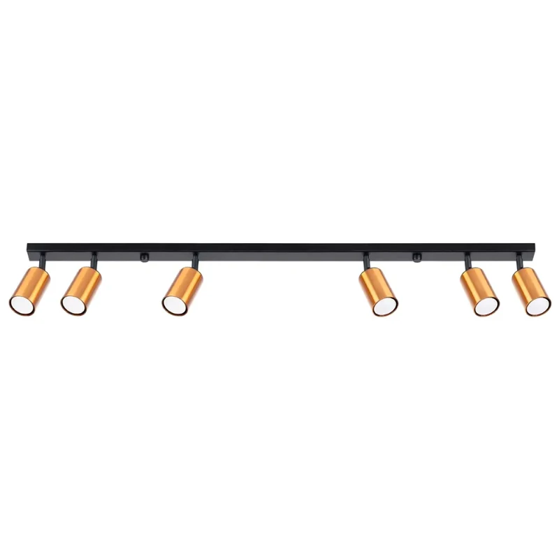 Luminaire Plafonnier | WINX 6L (Noir/Cooper)