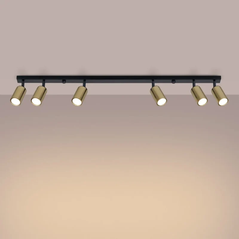 Luminaire Plafonnier | WINX 6L (Noir/Doré)