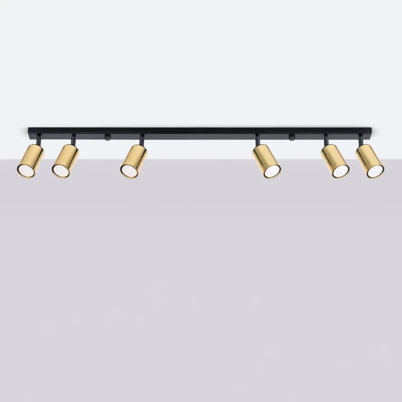 Luminaire Plafonnier | WINX 6L (Noir/Doré)