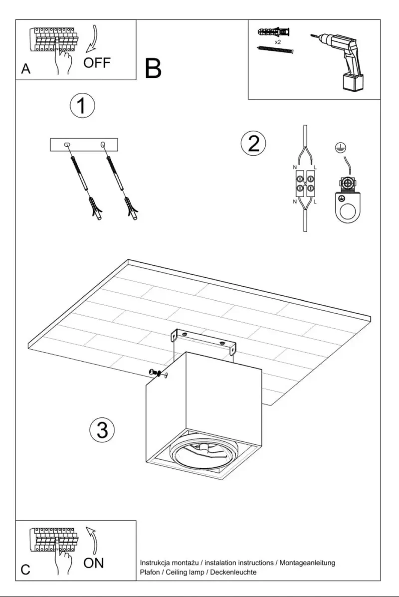 Luminaire Plafonnier | VALDE (Béton)