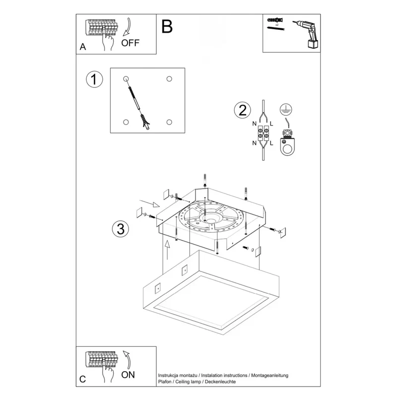 Luminaire Plafonnier| RIZA (Béton)