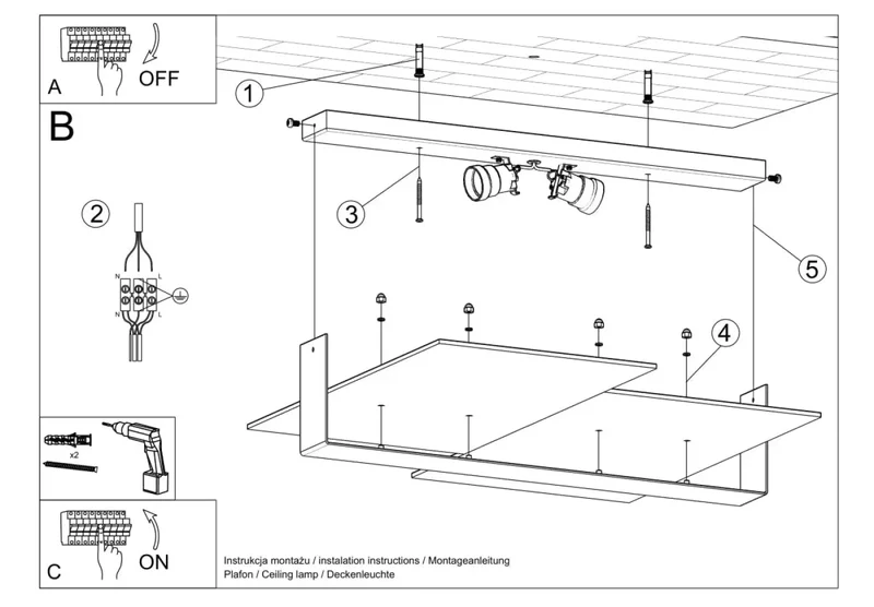 Luminaire Plafonnier | MASSIMO (Blanc)