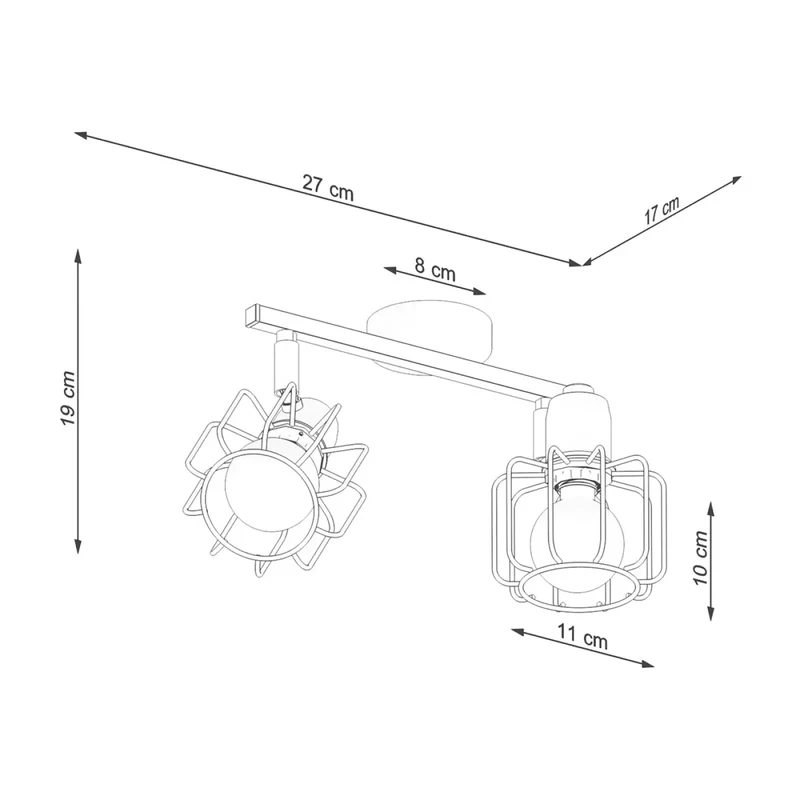 Luminaire Plafonnier | BELUCI 2 (Noir)