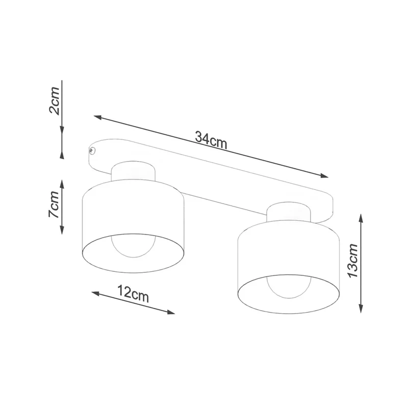 Luminaire Plafonnier | SAVAR 2 (Noir)