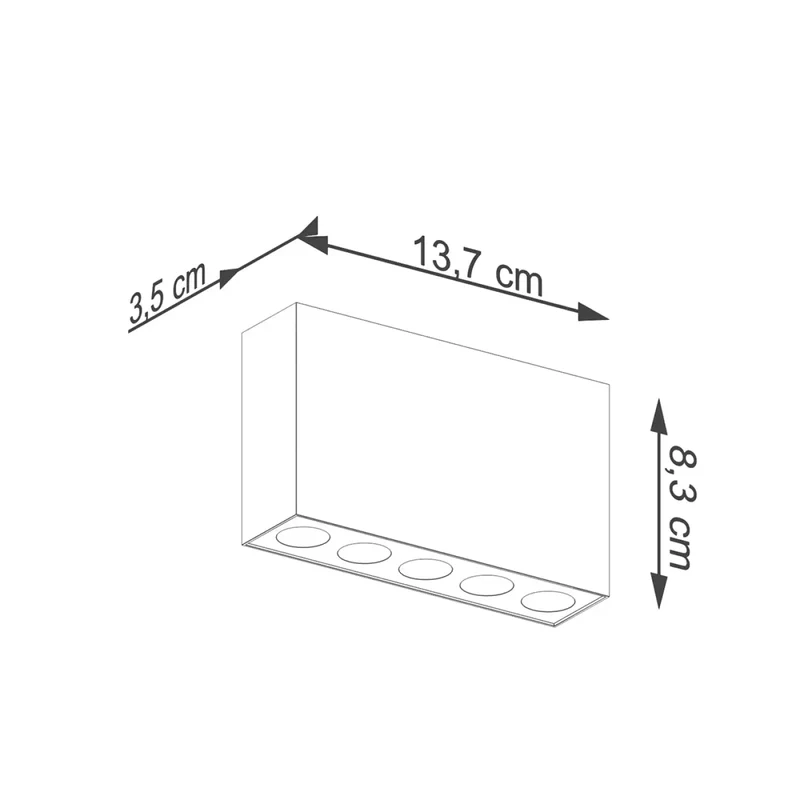 Luminaire Plafonnier | SOLE LED (Noir)