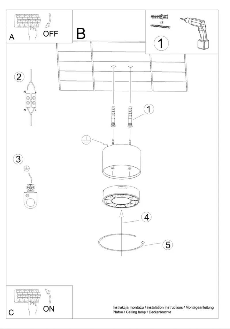 Luminaire Plafonnier | DIO LED (Blanc)