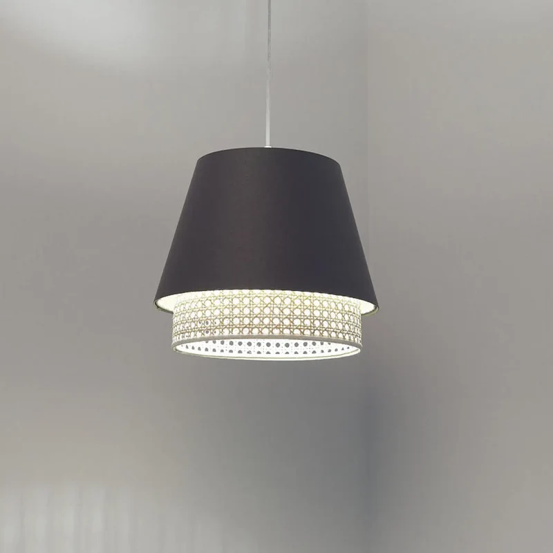 Suspension Luminaire | SENSEI RATTAN (Bleu Gris)