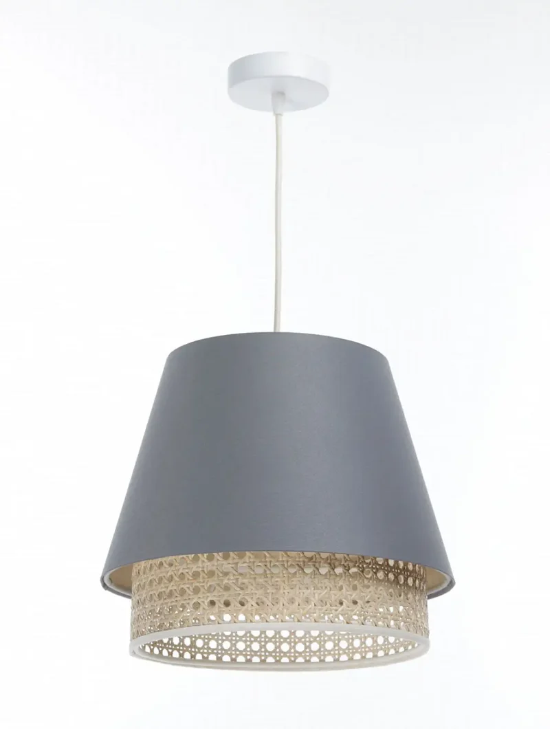 Suspension Luminaire | SENSEI RATTAN (Bleu Gris)