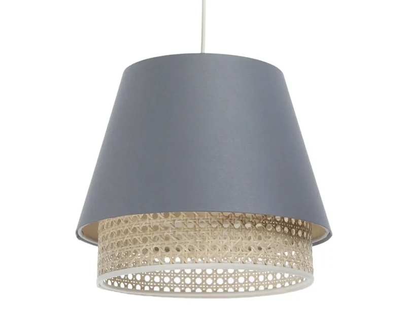 Suspension Luminaire | SENSEI RATTAN (Bleu Gris)