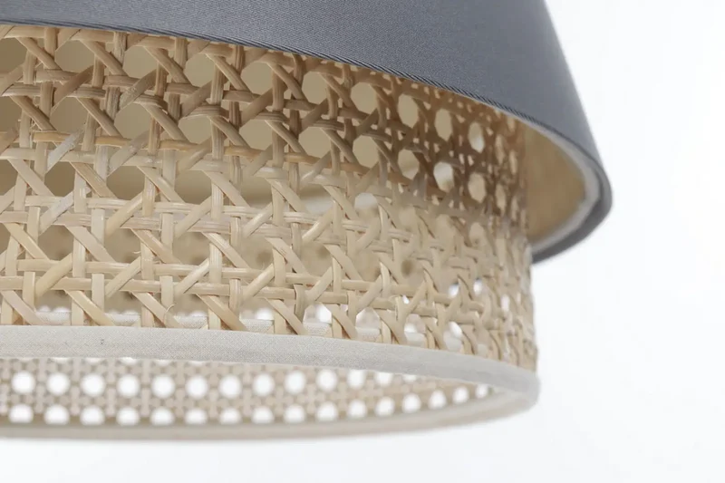 Suspension Luminaire | SENSEI RATTAN (Bleu Gris)