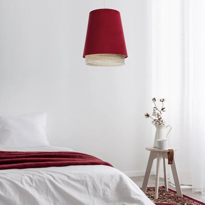 Suspension Luminaire | SENSEI RATTAN (Rouge)