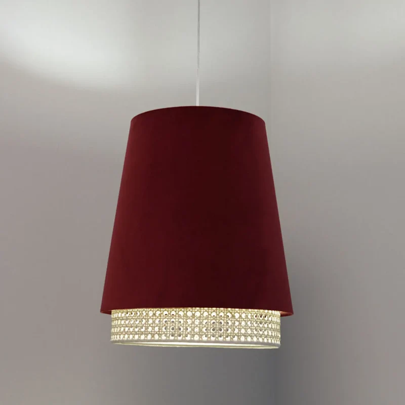 Suspension Luminaire | SENSEI RATTAN (Rouge)