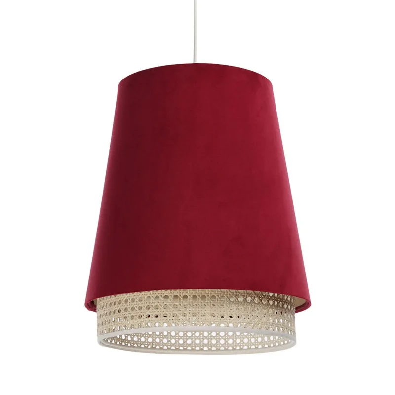 Suspension Luminaire | SENSEI RATTAN (Rouge)