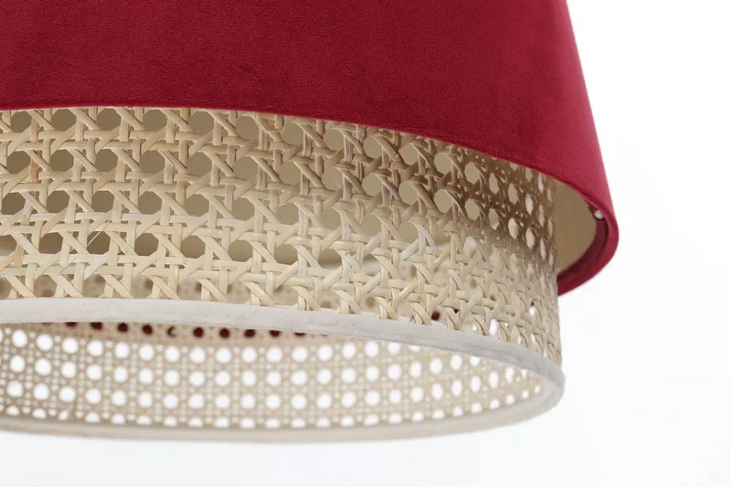 Suspension Luminaire | SENSEI RATTAN (Rouge)