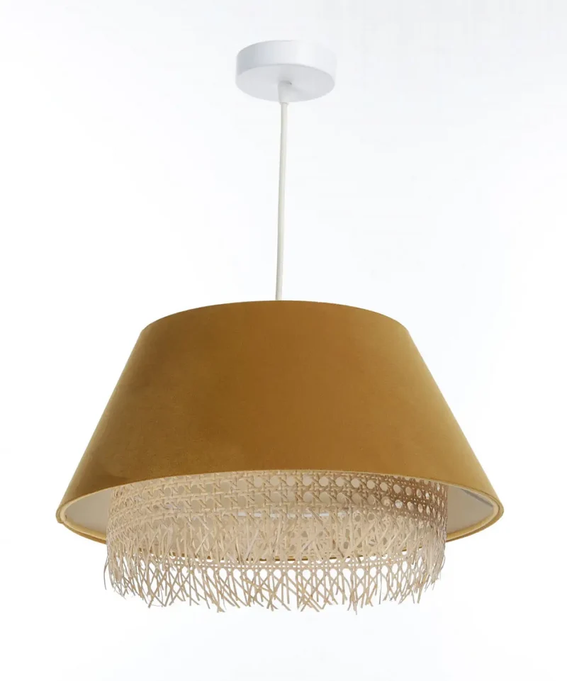 Suspension Luminaire | SENSEI RATTAN (Moutarde)