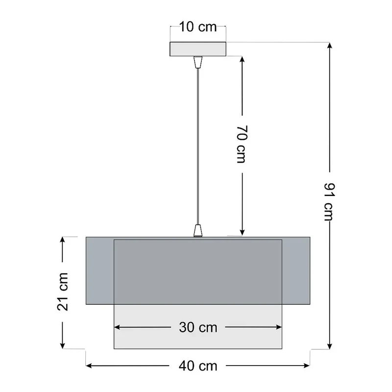 Suspension Luminaire | Duo (Blanc/Argent)