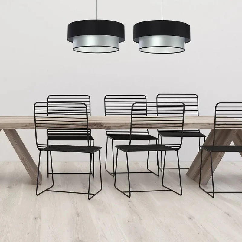 Suspension Luminaire | DUO (Noir/Argent)