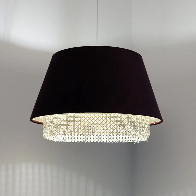 Suspension Luminaire | SENSEI RATTAN (Violet)
