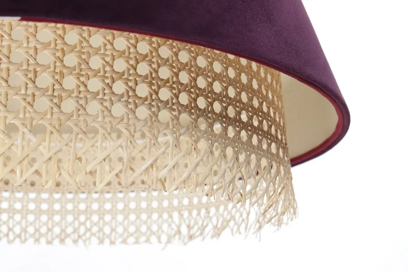 Suspension Luminaire | SENSEI RATTAN (Violet)