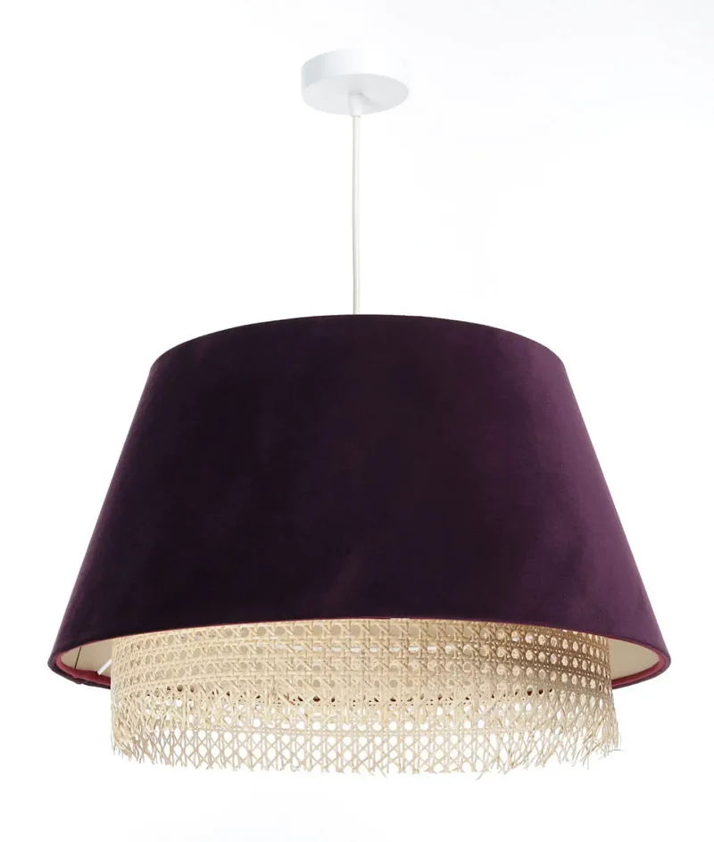 Suspension Luminaire | SENSEI RATTAN (Violet)