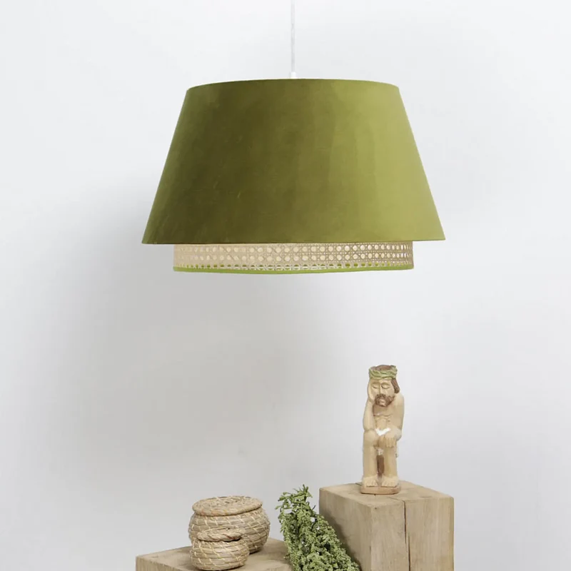 Suspension Luminaire | SENSEI RATTAN (Olive)