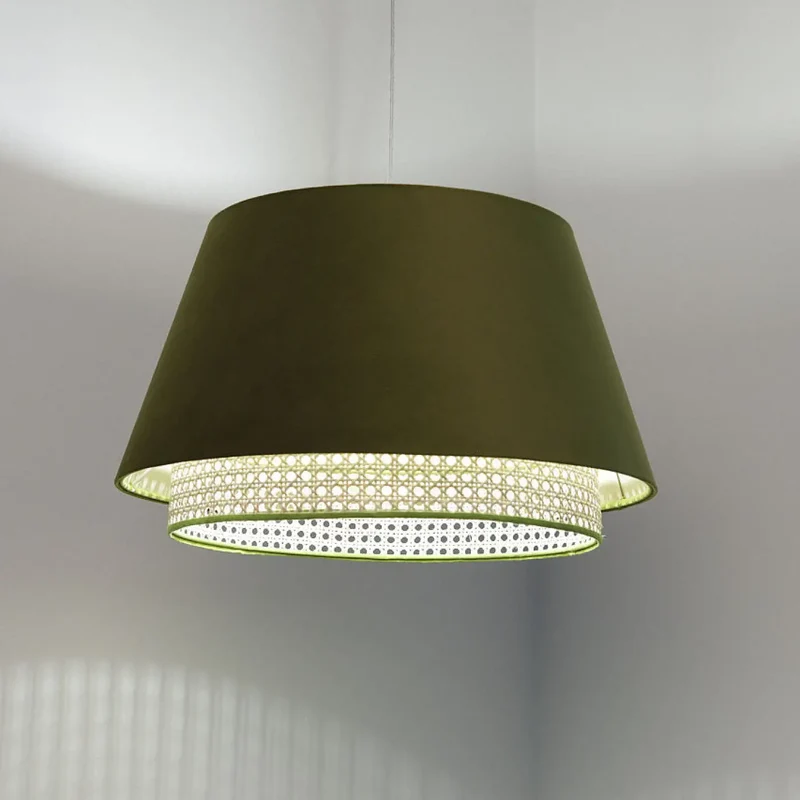 Suspension Luminaire | SENSEI RATTAN (Olive)