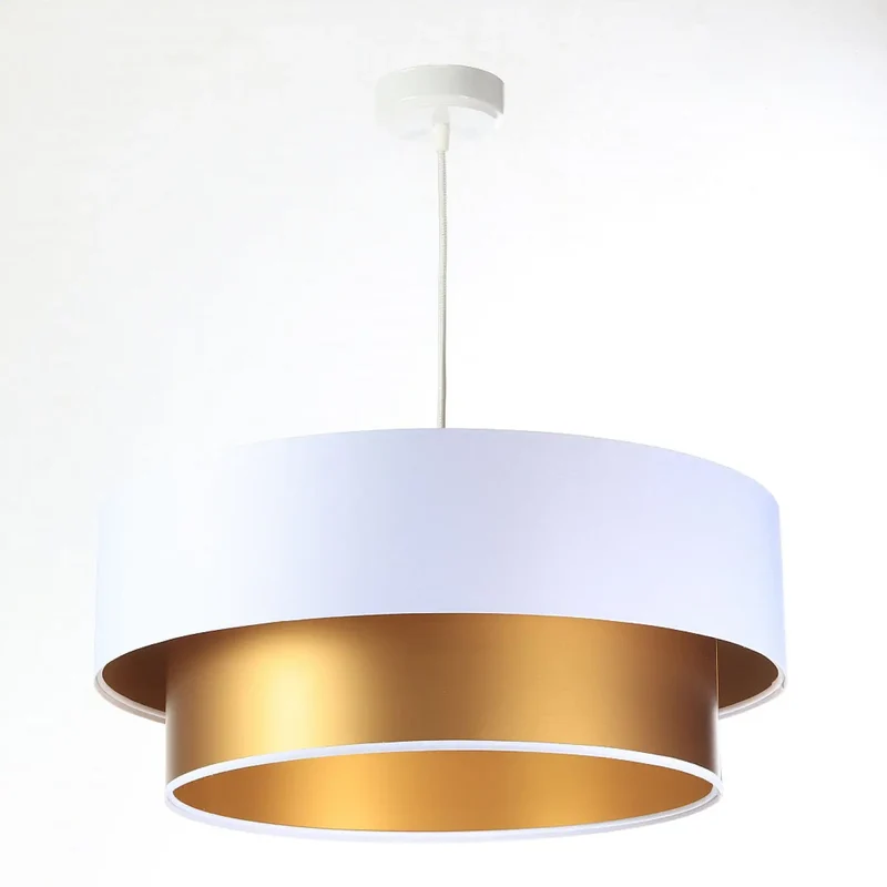 Suspension Luminaire | DUO (Blanc/Doré)