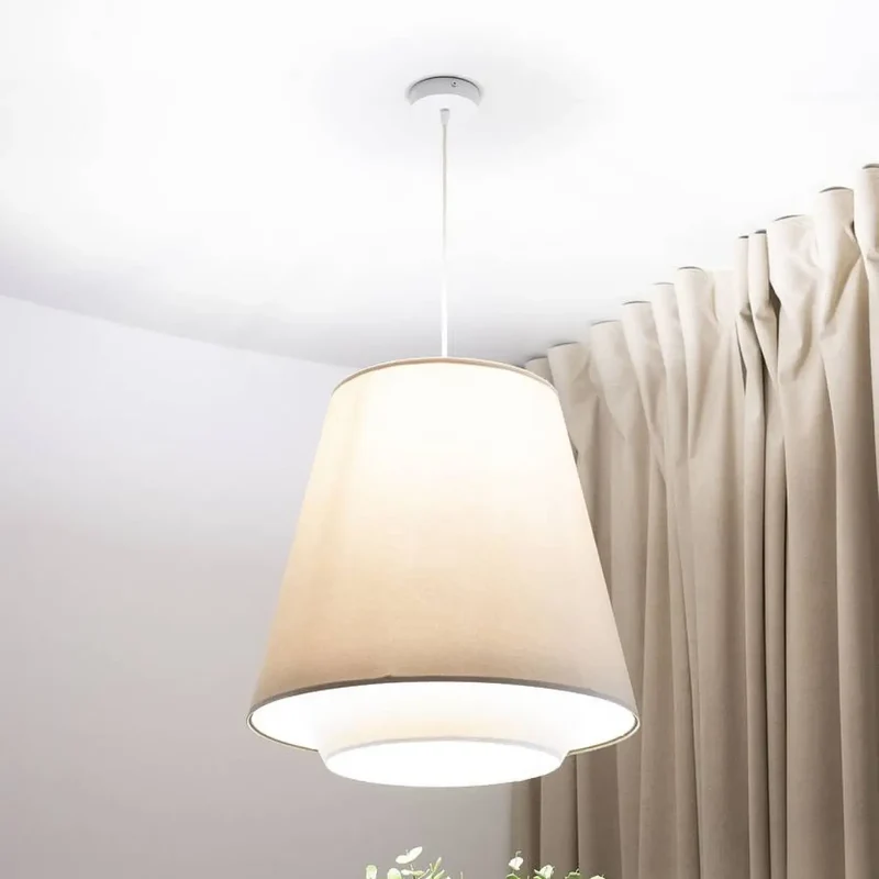 Suspension Luminaire | SENSEI DOBLO (Beige/Blanc/Doré)
