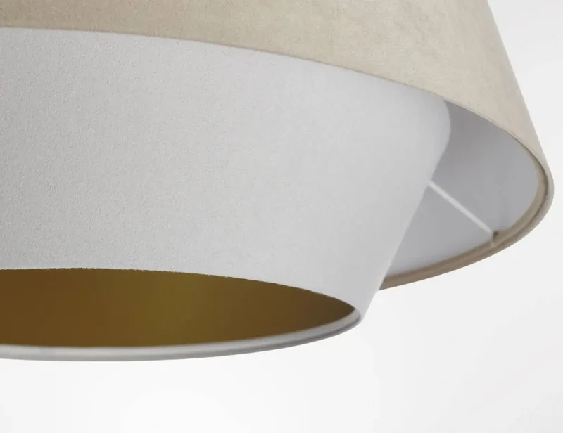 Suspension Luminaire | SENSEI DOBLO (Beige/Blanc/Doré)