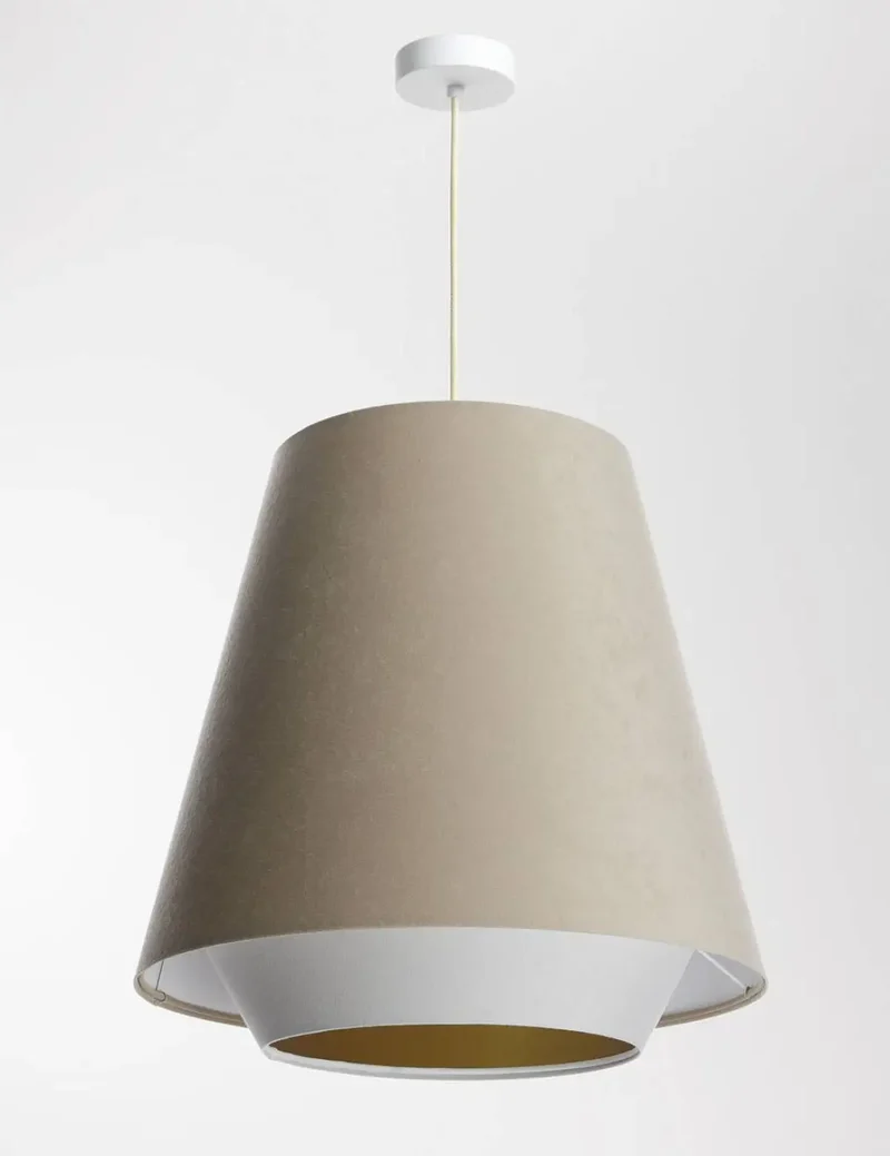 Suspension Luminaire | SENSEI DOBLO (Beige/Blanc/Doré)