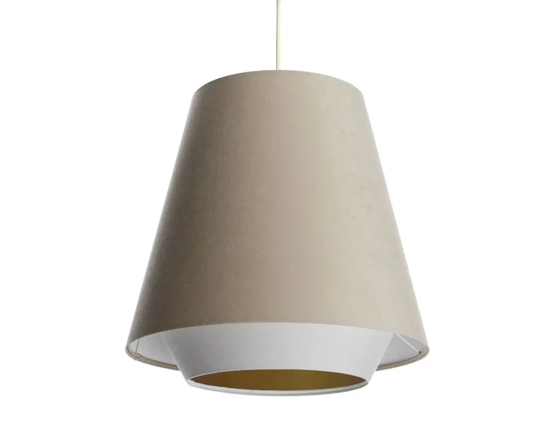 Suspension Luminaire | SENSEI DOBLO (Beige/Blanc/Doré)