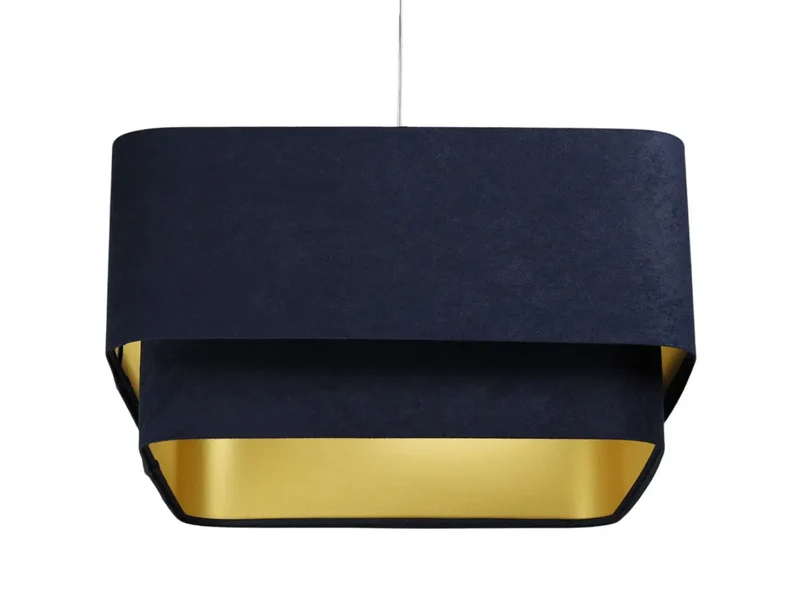 Suspension Luminaire | KWADRO DUO VELOUR (Bleu Marine)