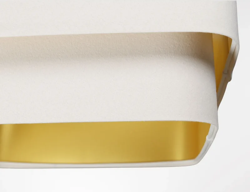 Suspension Luminaire | KWADRO DUO VELOUR (Blanc)