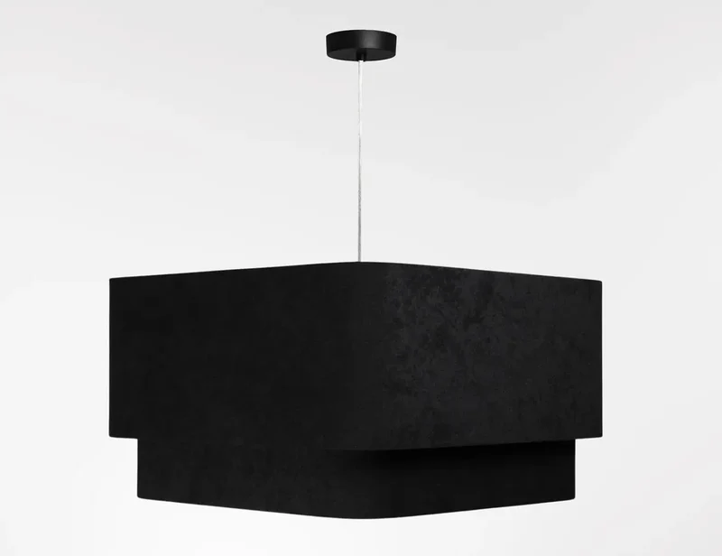 Suspension Luminaire | KWADRO DUO VELOUR (Noir)