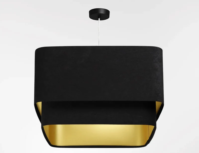 Suspension Luminaire | KWADRO DUO VELOUR (Noir)