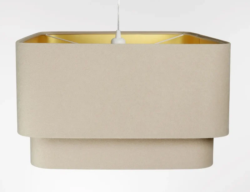 Suspension Luminaire | KWADRO DUO VELOUR (Beige)