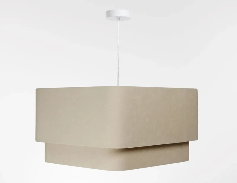 Suspension Luminaire | KWADRO DUO VELOUR (Beige)
