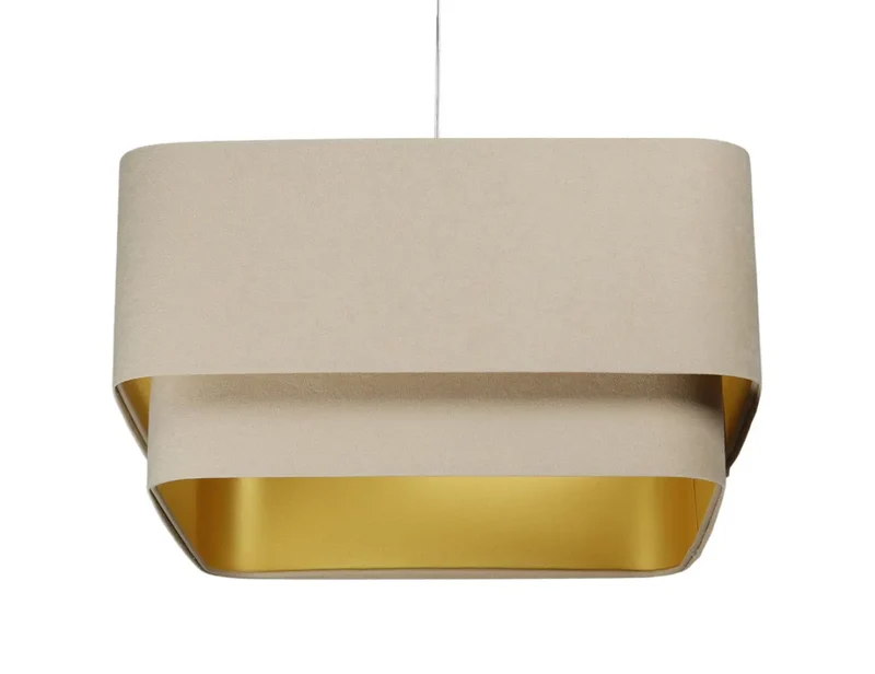 Suspension Luminaire | KWADRO DUO VELOUR (Beige)