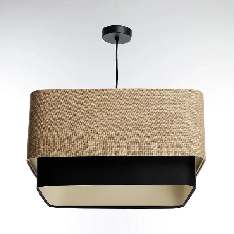 Suspension Luminaire | KWADRO DUO (Beige/Noir)