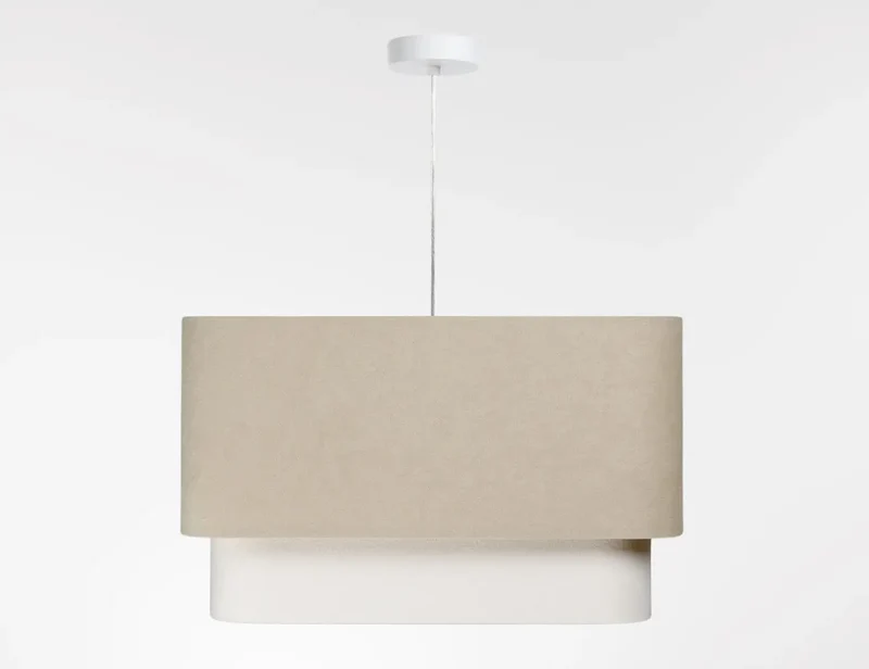 Suspension Luminaire | KWADRO DUO (Beige/Blanc)