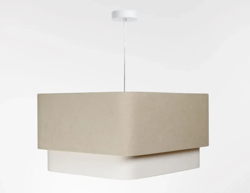 Suspension Luminaire | KWADRO DUO (Beige/Blanc)