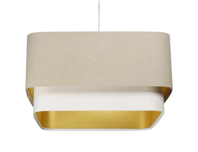 Suspension Luminaire | KWADRO DUO (Beige/Blanc)