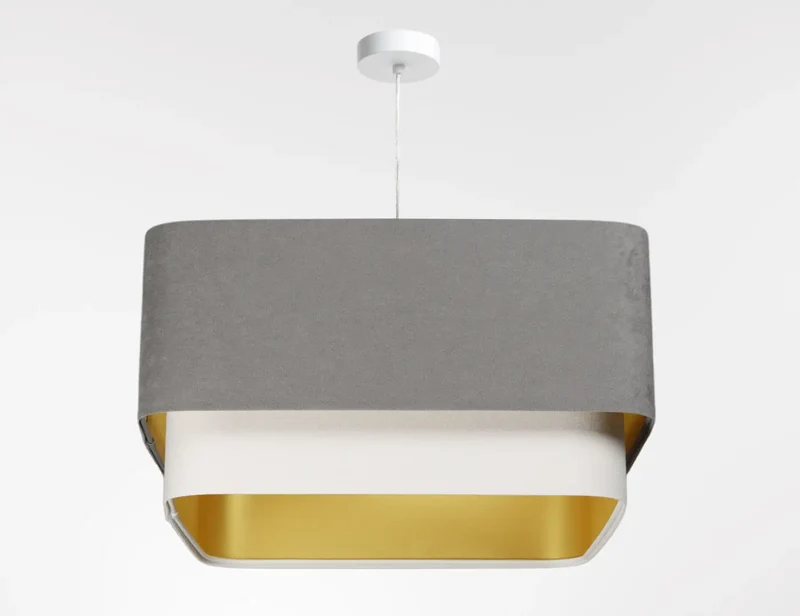 Suspension Luminaire | KWADRO DUO (Gris/Blanc)