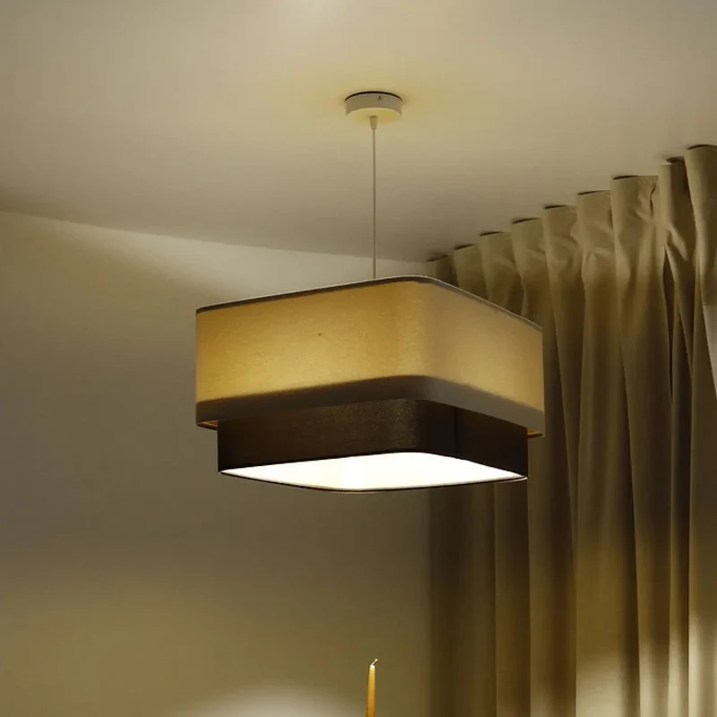 Suspension Luminaire | KWADRO DUO (Beige/Marron)