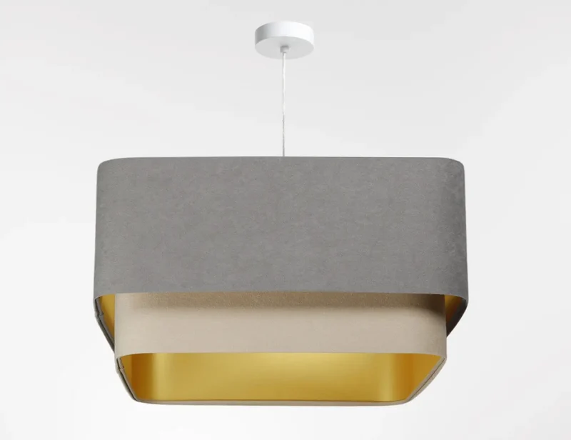Suspension Luminaire | KWADRO DUO (Gris/Beige)