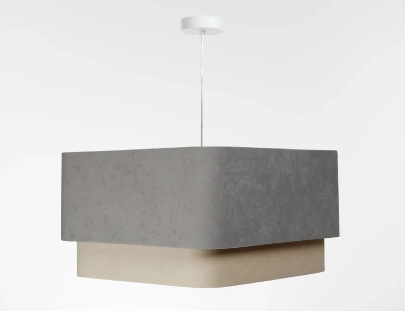Suspension Luminaire | KWADRO DUO (Gris/Beige)