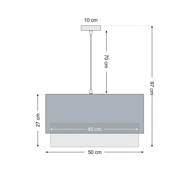 Suspension Luminaire | KWADRO DUO (Gris/Beige)