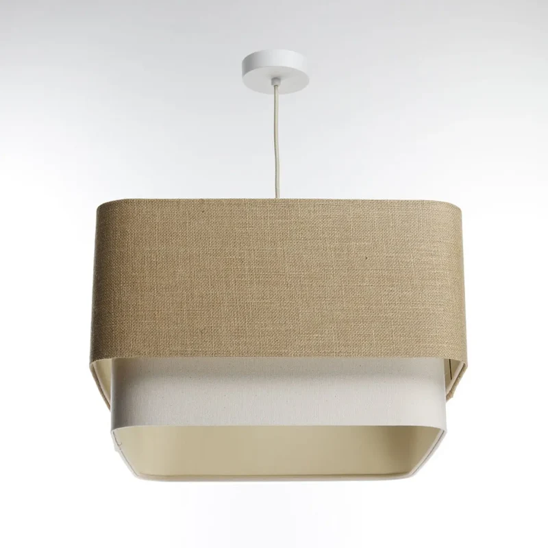 Suspension Luminaire | KWADRO DUO (Beige/Crème)