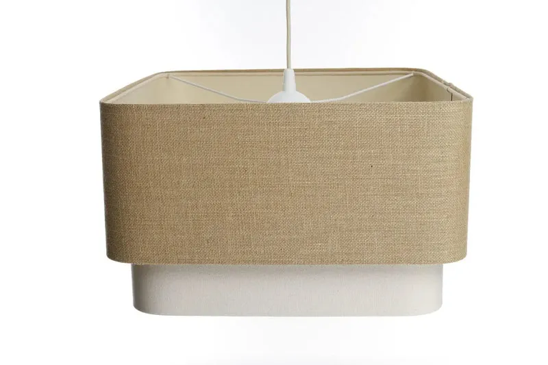 Suspension Luminaire | KWADRO DUO (Beige/Crème)