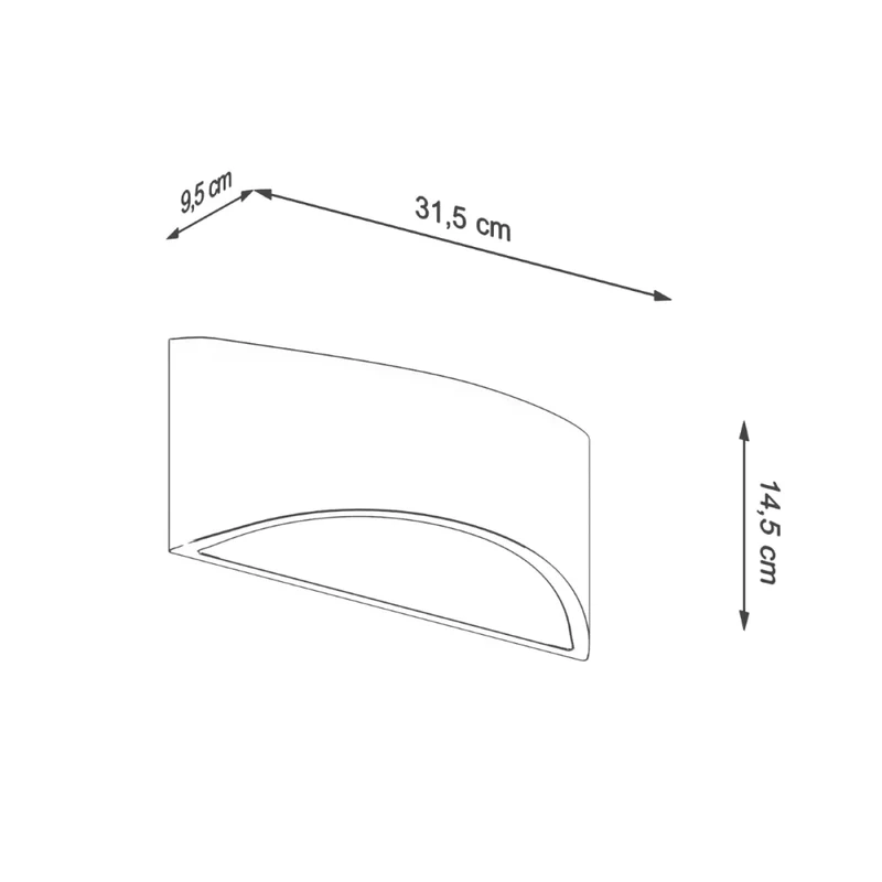 Applique Murale vernie | VIXEN (Blanc Brillant)